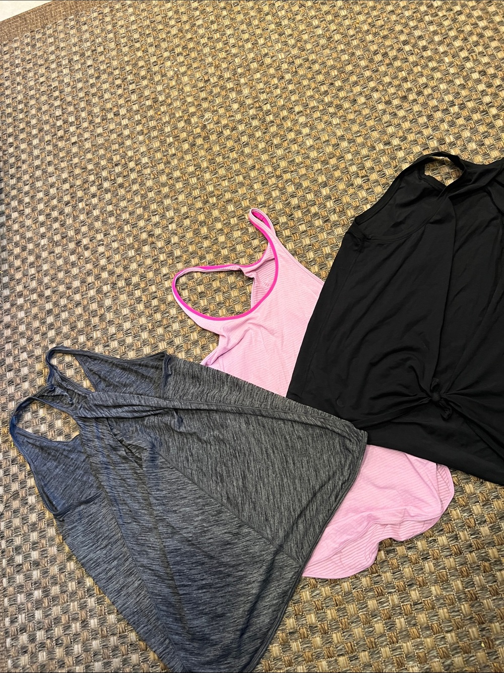 lululemon athletica Tank Tops in Black, Pink, and Charcoal Gray